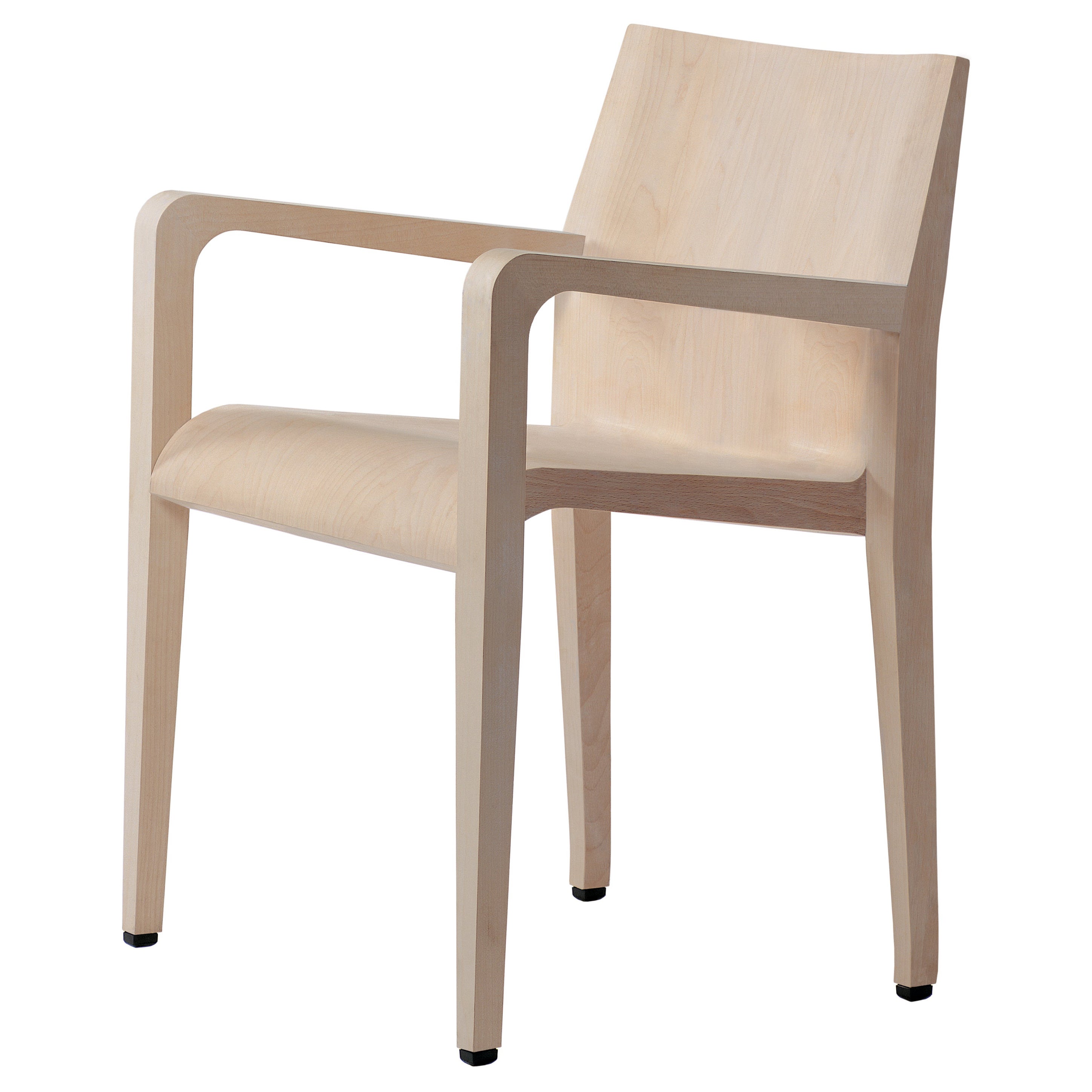 Alias 304 Laleggera Armrest Chair in Whitened Oak Wood by Riccardo Blumer For Sale