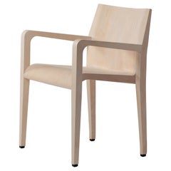 Alias 304 Laleggera Armrest Chair in Whitened Oak Wood by Riccardo Blumer