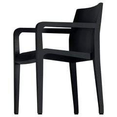 Alias 304 Laleggera Armrest Chair in Black Color Stained Wood by Riccardo Blumer