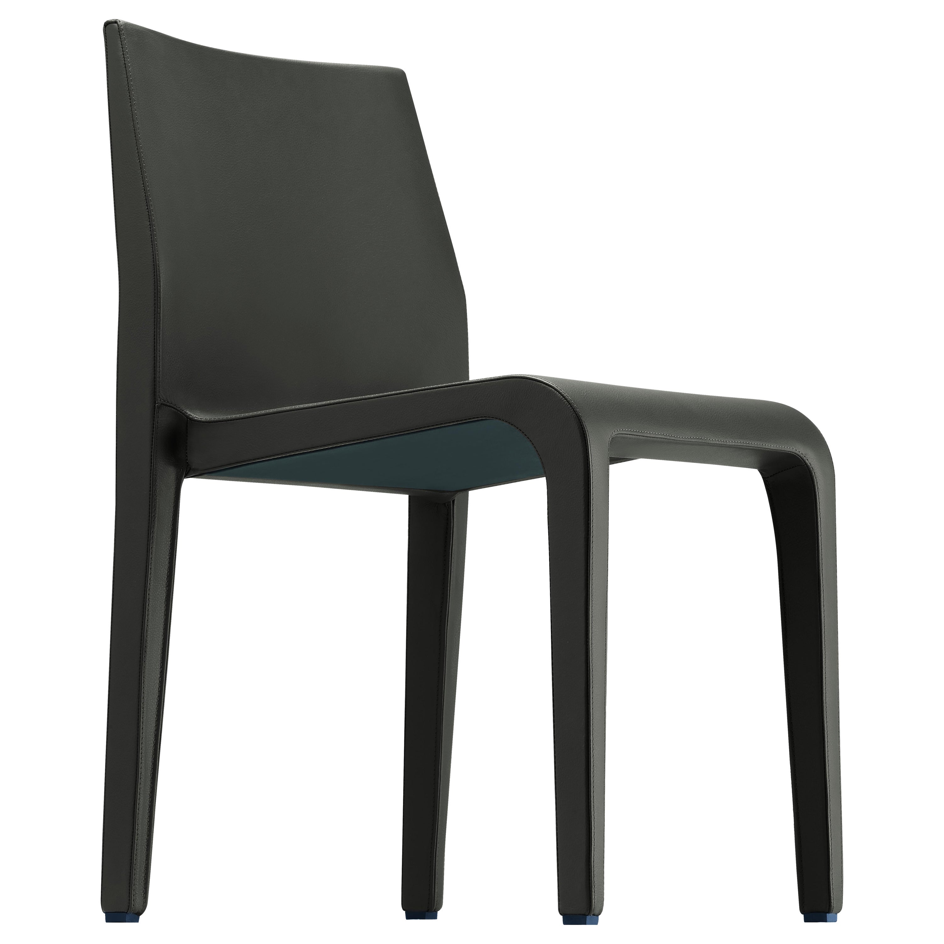 Alias 316 Laleggera Chair+ aus braunem Vollleder von Riccardo Blumer im Angebot