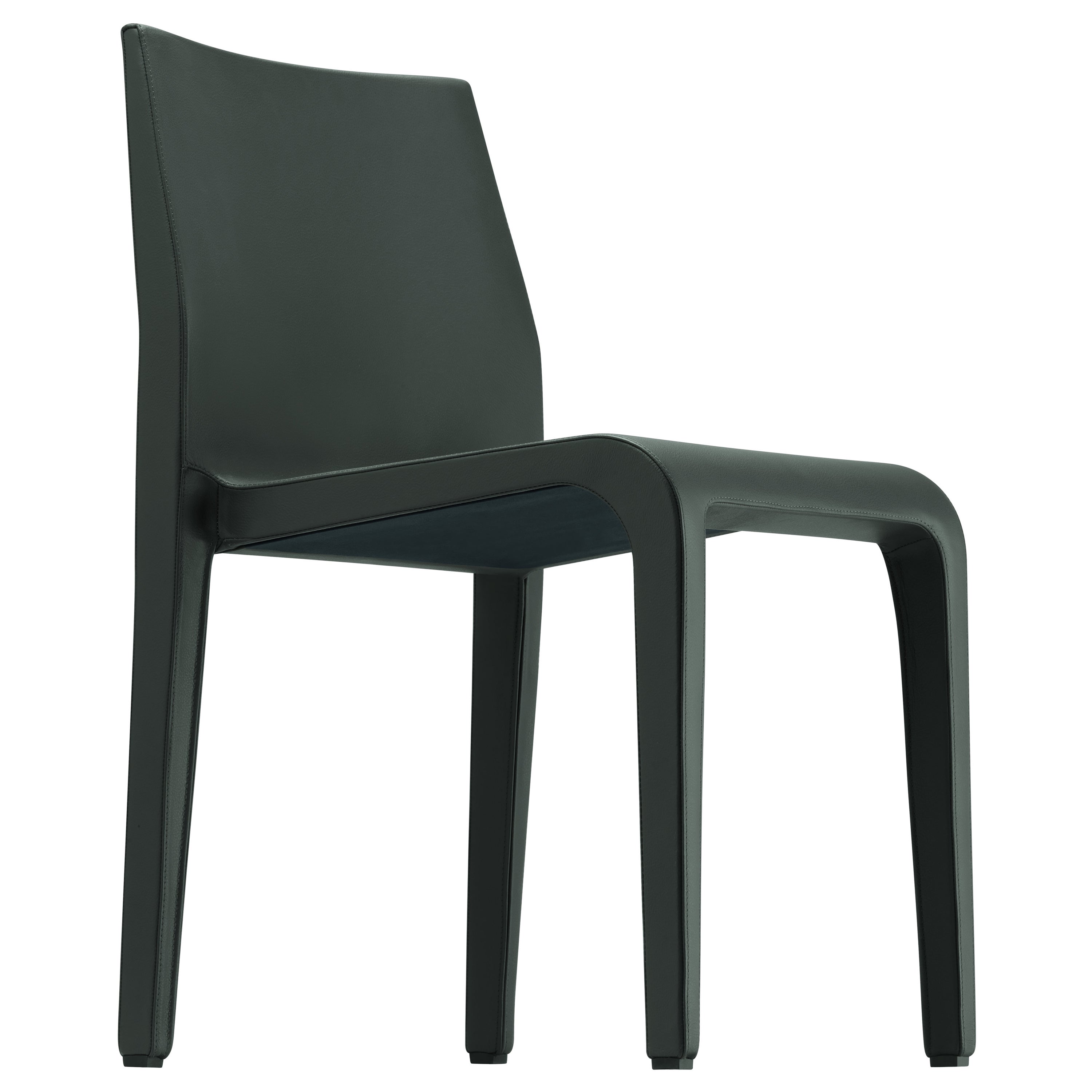 Alias 316 Laleggera Chair+ in Full Black Leather by Riccardo Blumer For Sale