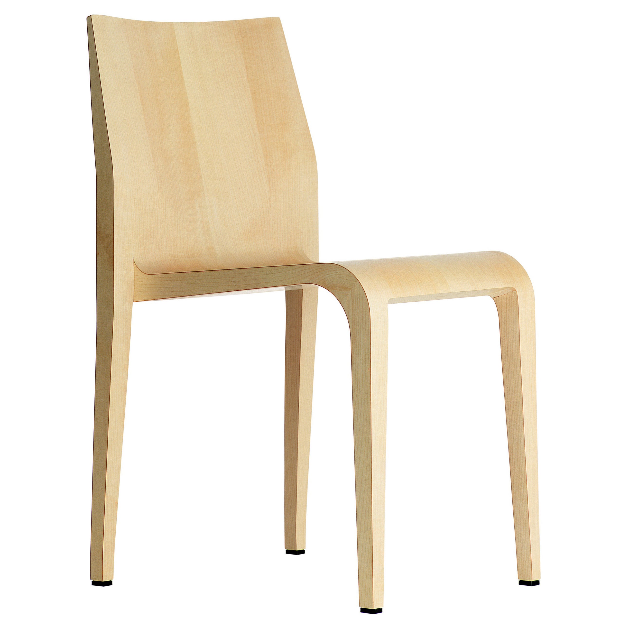 Chaise Laleggera d'Alice 301 en bois d'érable naturel par Riccardo Blumer en vente