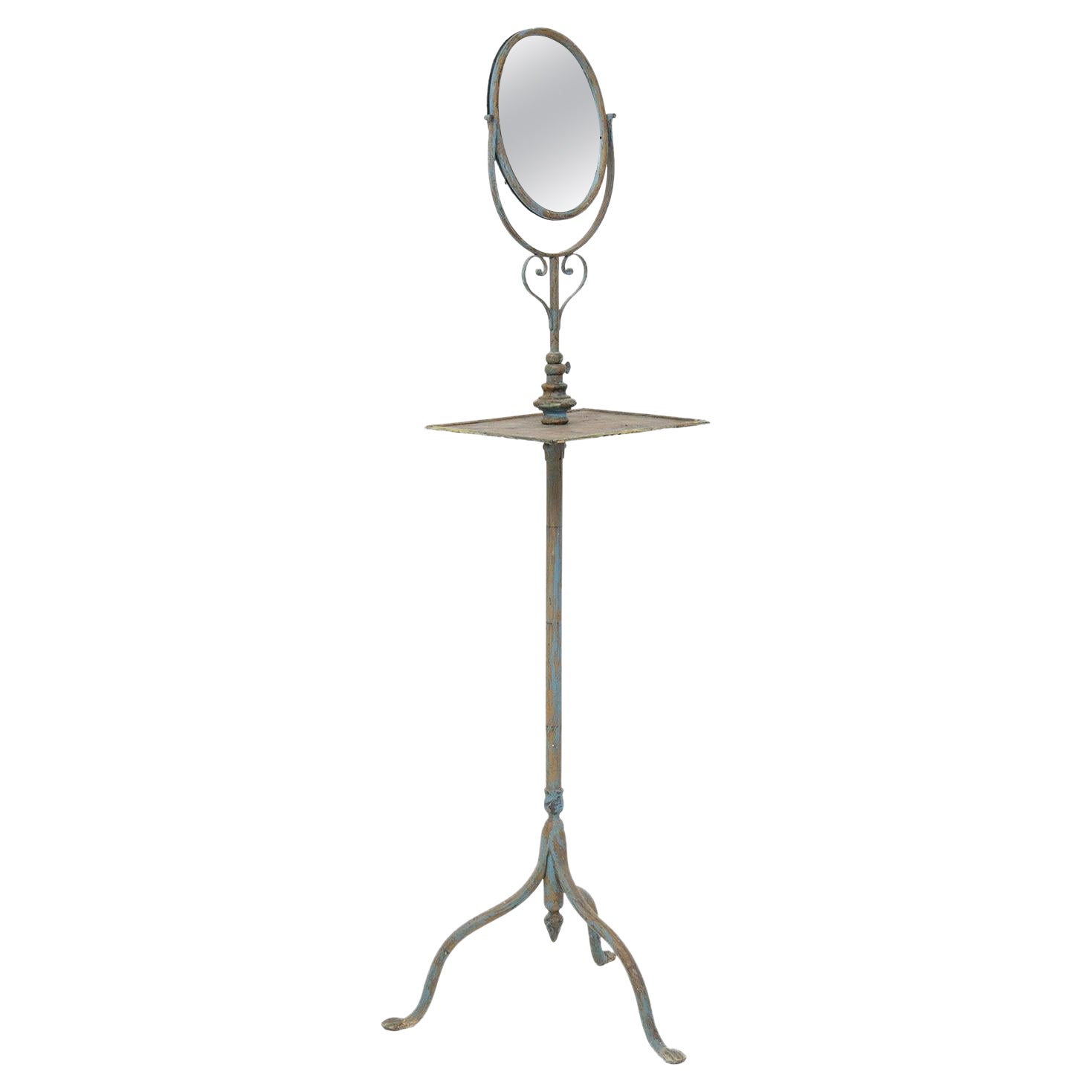 Elegant Wrought Iron Vanity Mirror For Sale