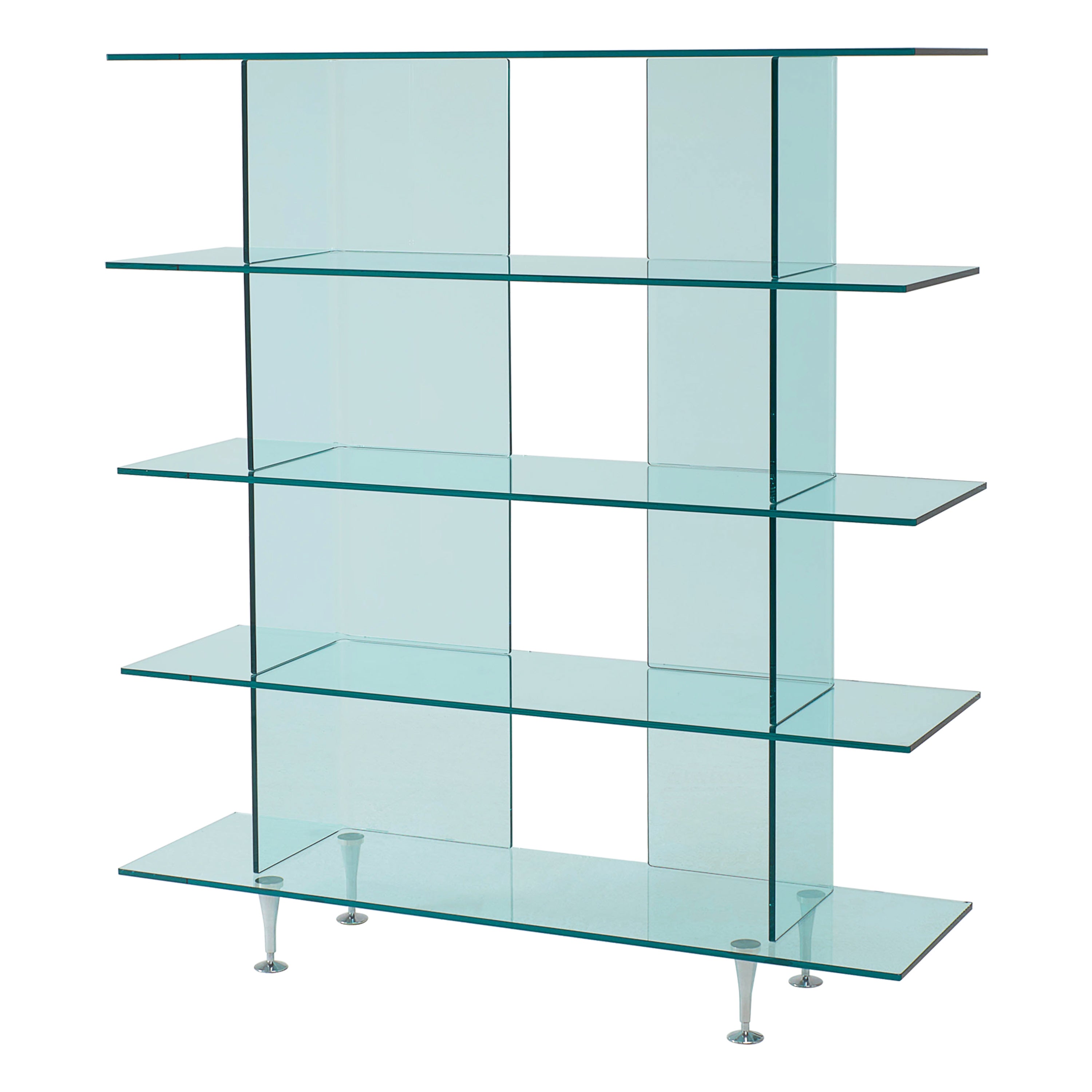 Italian Modular Glass Bookcase at 1stDibs modular glass shelving