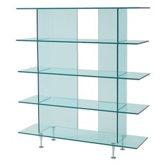 Italian Modular Glass Bookcase