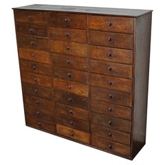 French Oak and Fruitwood Jewelers / Watchmakers Cabinet, Early 20th Century
