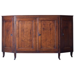 18th Century Italian Walnut Scantonata Credenza