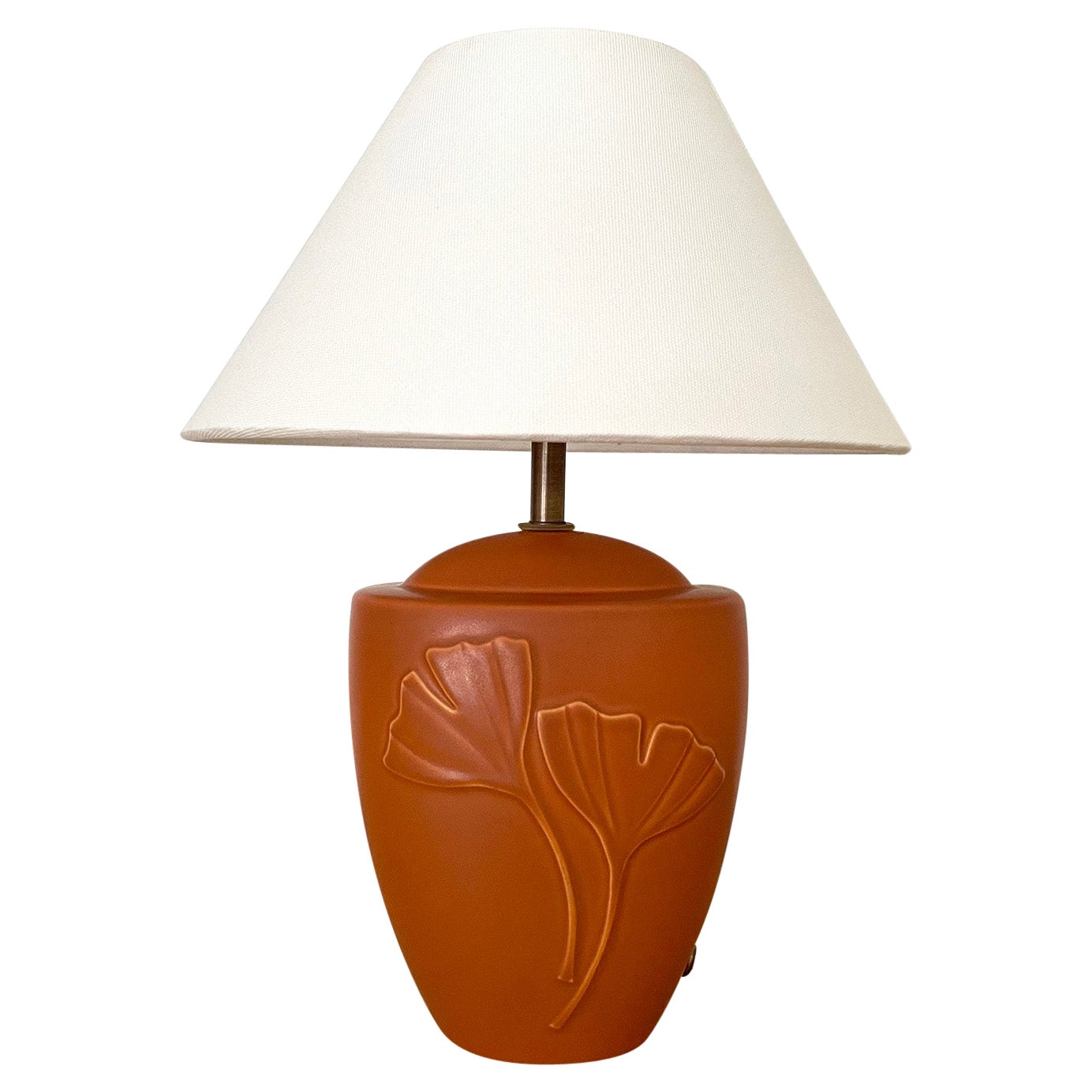 Dänische Gingko-Blatt-Lampe aus Steingut von Soholm im Angebot