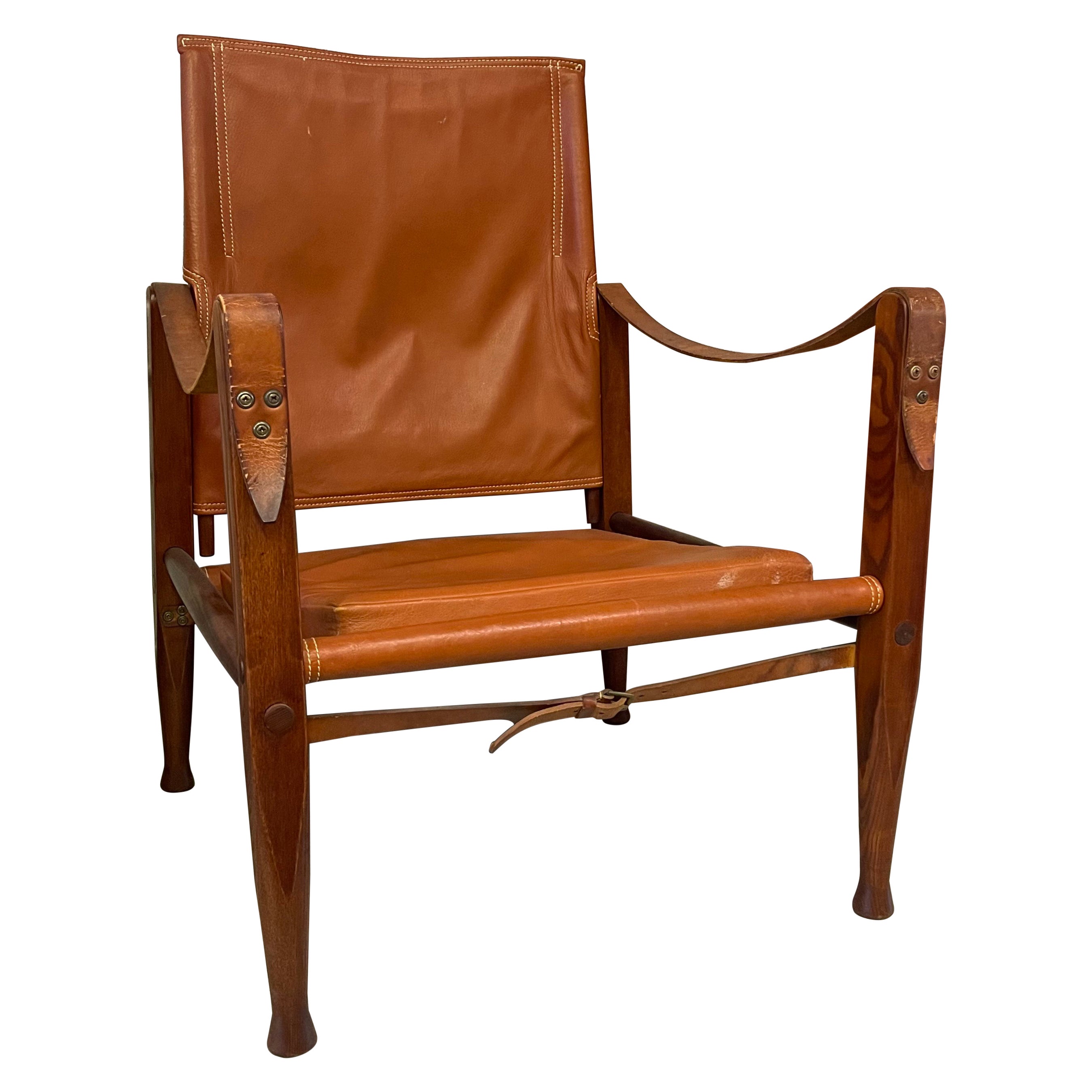 Swiss Leather Safari Chair by Wilhelm Kienzle at 1stDibs