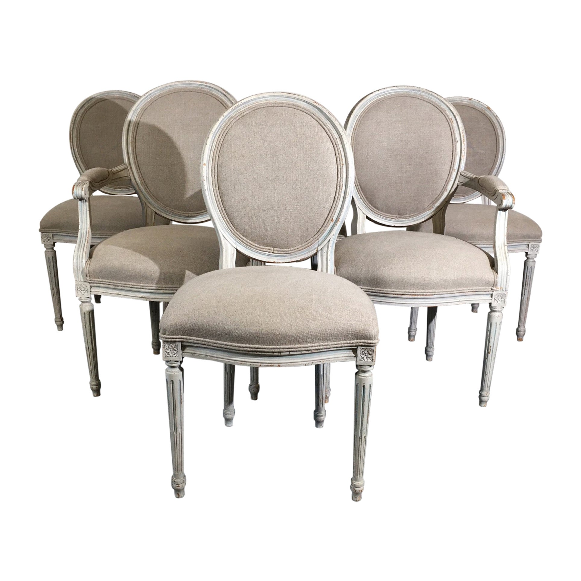 Louis XVI Style Dining Chairs Set of 6