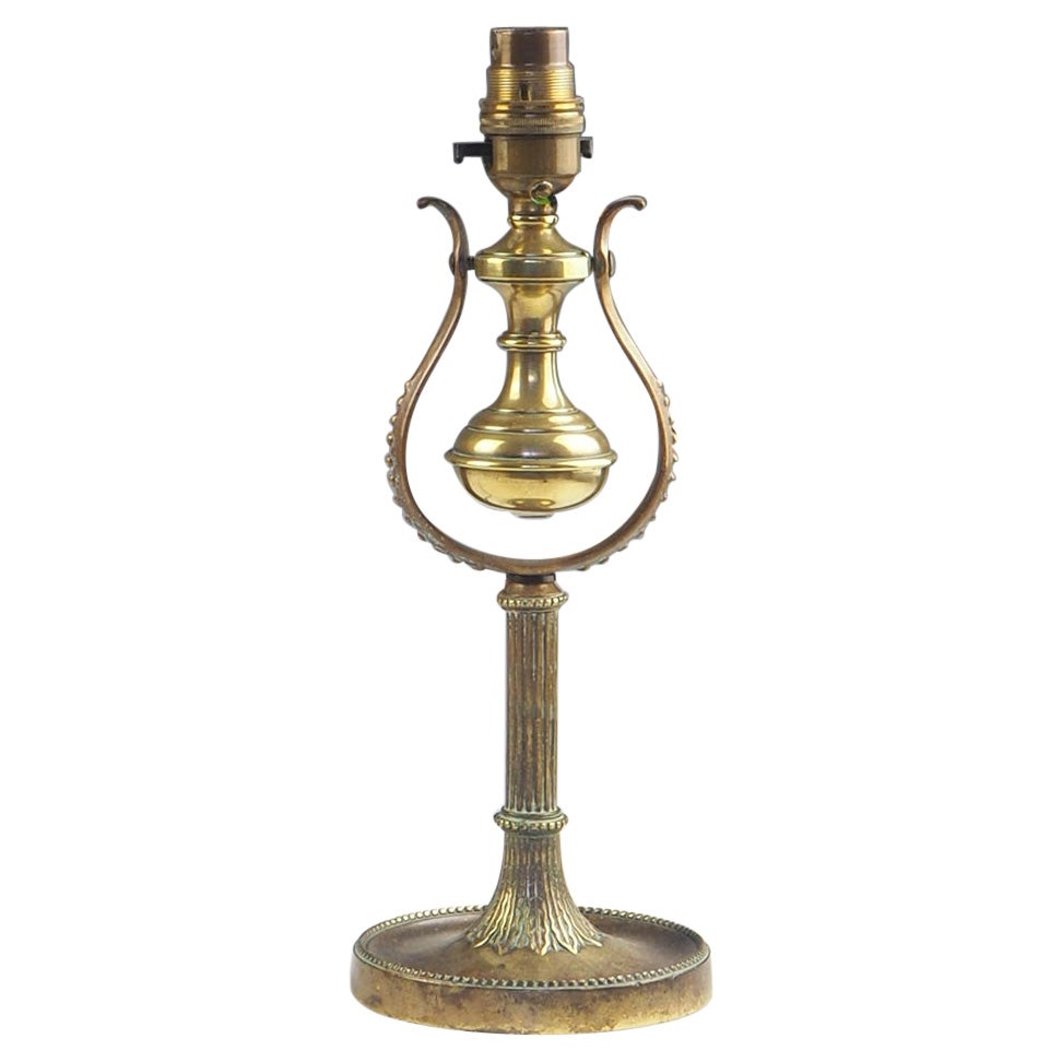 1910 Antique Solid Brass Gimbal Table Lamp / Wall Light, Royal Navy Ship Marine