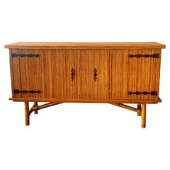 Vintage French Bamboo Sideboard