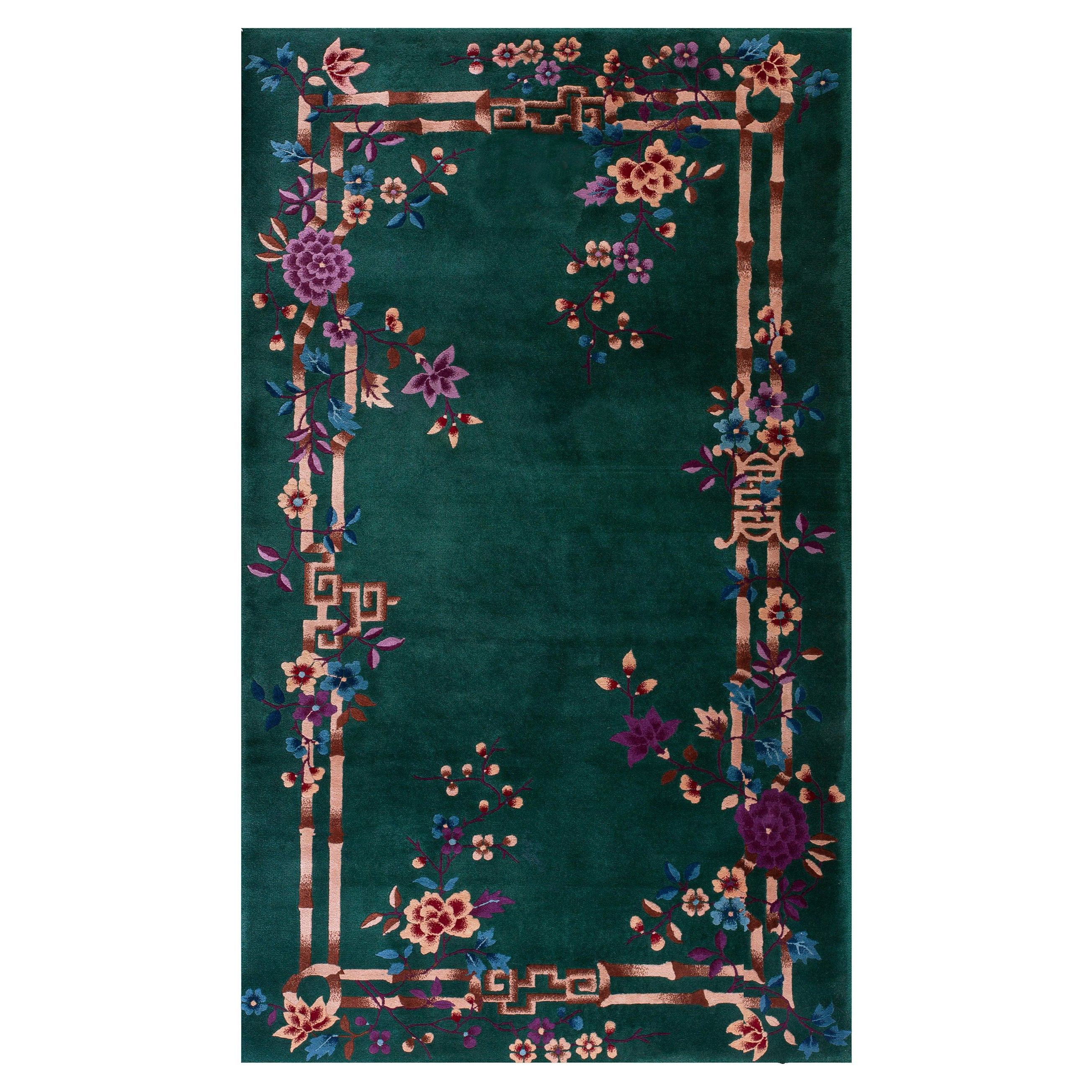 1920s Chinese Art Deco Rug ( 4'2" x 7' - 127 x 213 ) For Sale