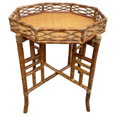 Mc Guire Chinoiserie Style Bamboo Tray Table