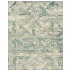 Nazmiyal Collection Green Modern Boutique Rug. Size: 12 ft x 15 ft