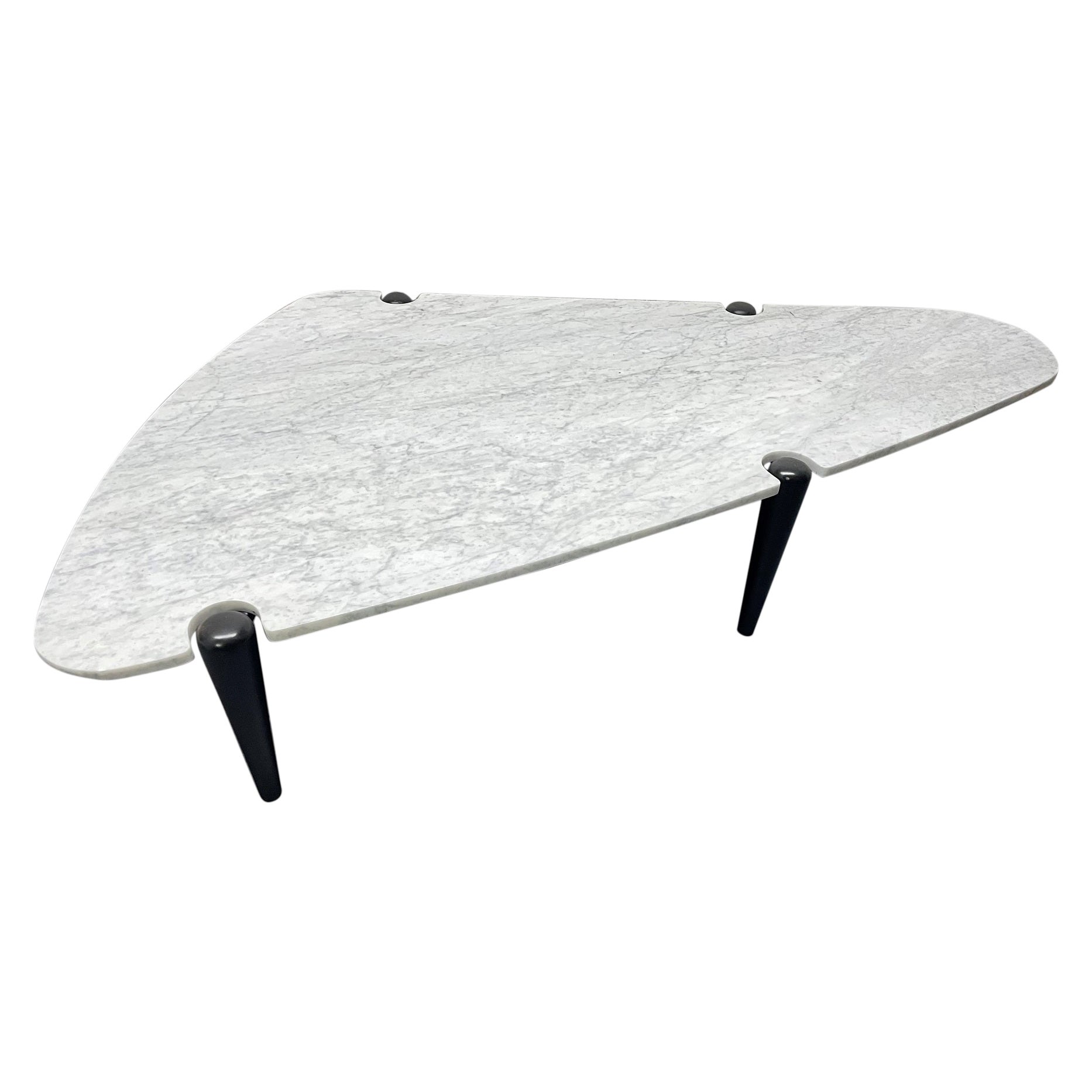 1960s, Sculptural Carrara Marble-Top Coffee Table For Sale