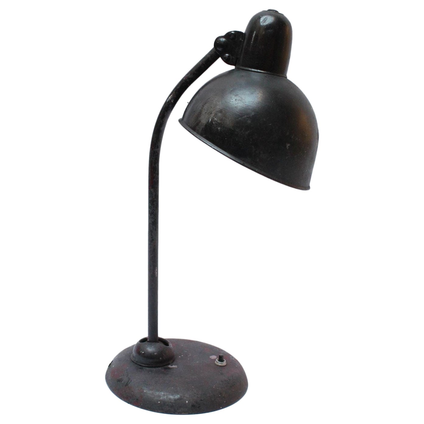 1930s Distressed Bauhaus Table Lamp in the Style of Christian Dell For Sale