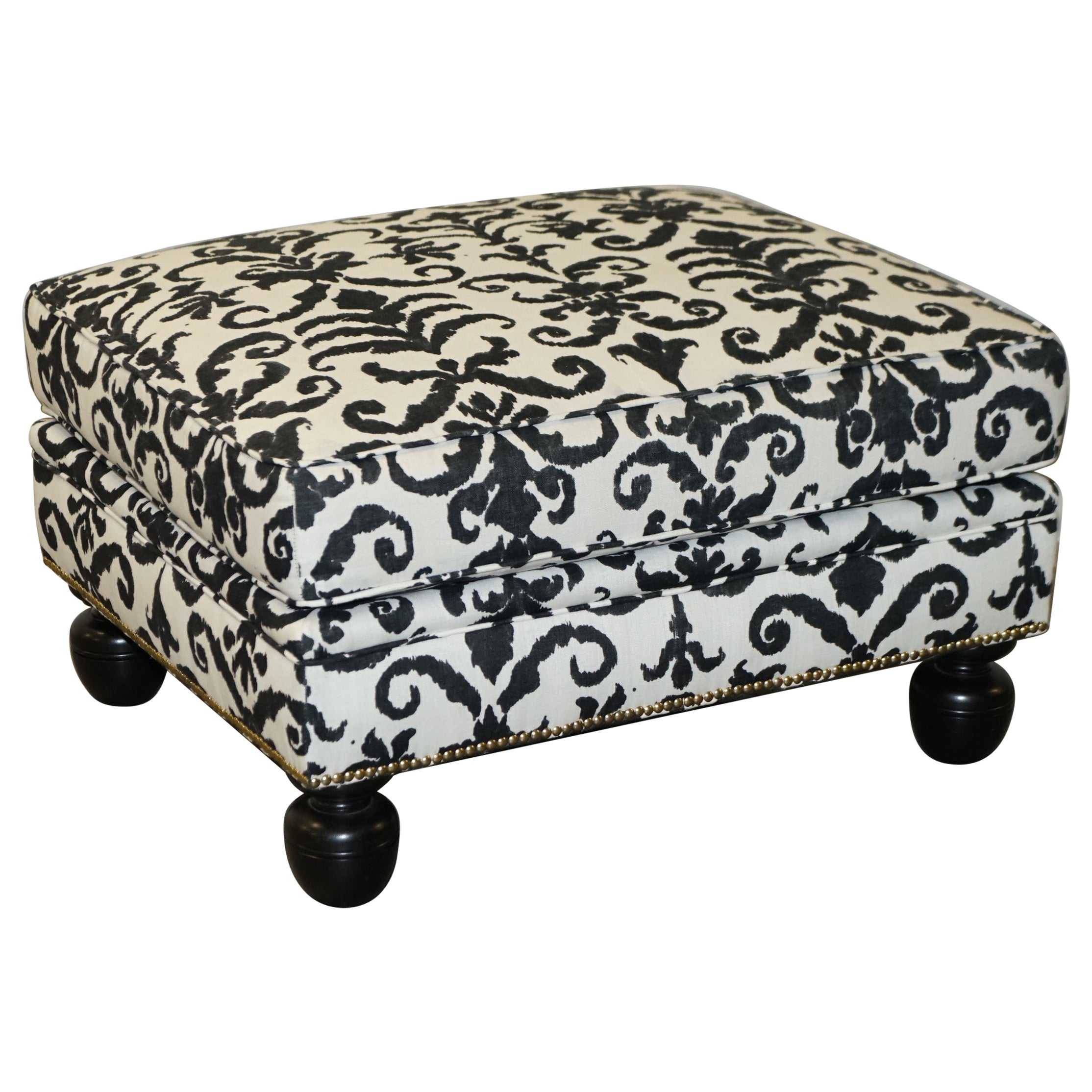 Ralph Lauren Aran Isles Large Comfortable Designer Footstool Ottoman