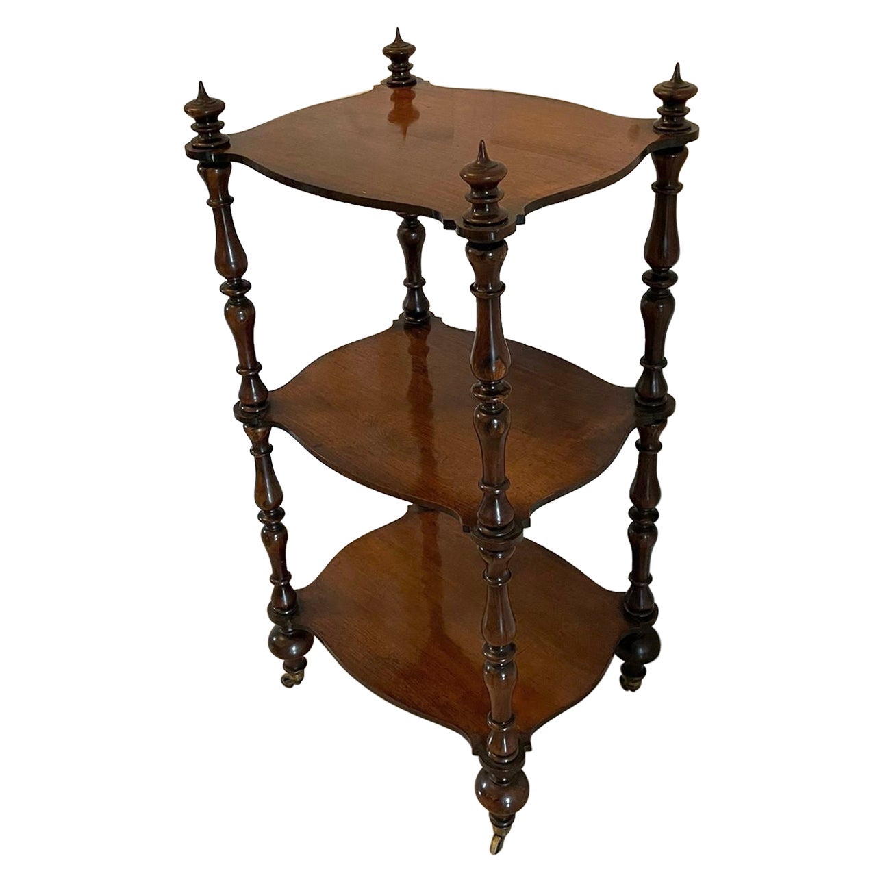 Antique Victorian Freestanding Rosewood Whatnot For Sale