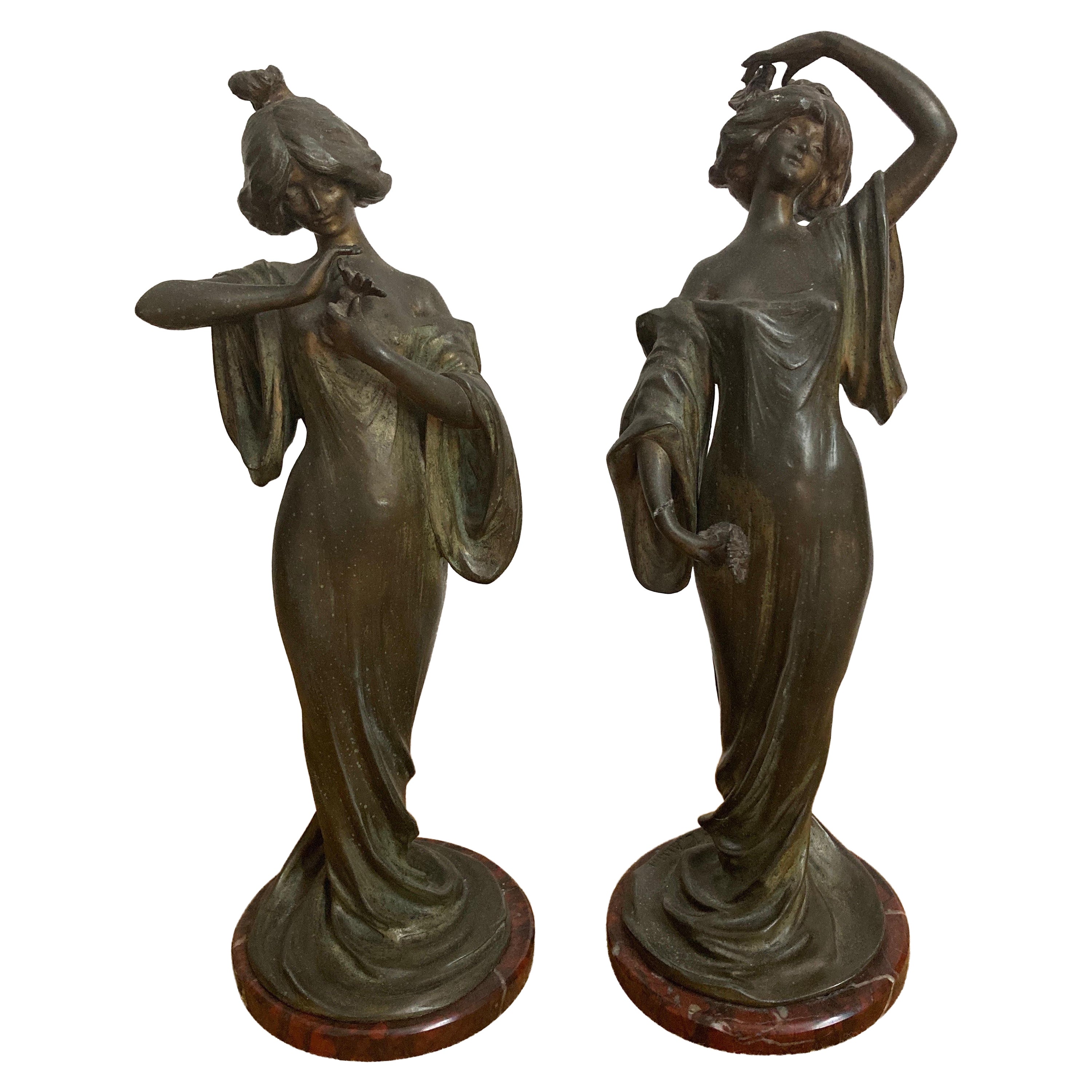 Art Nouveau Bronze Sculptures of Women