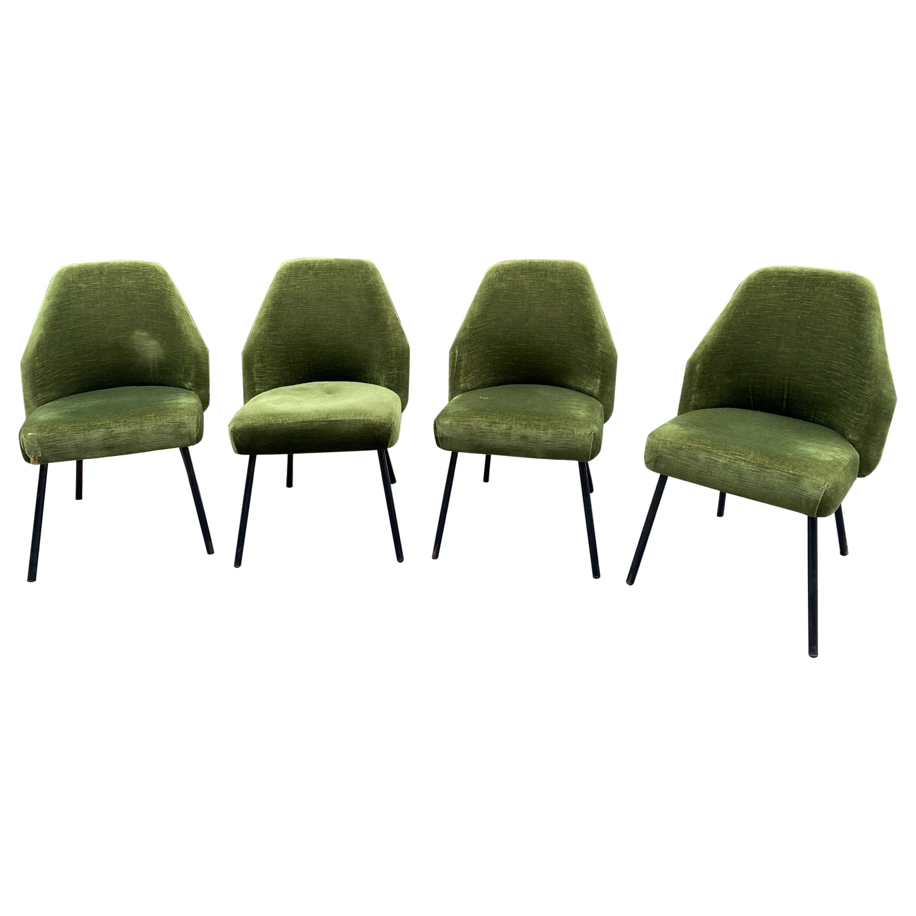 Set of four Campanula Chairs by Carlo Pagani for Arflex, Italy, 1950s For Sale