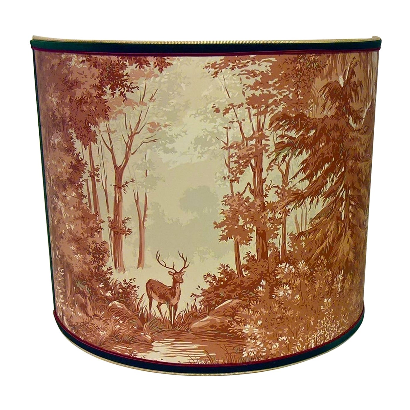 Black Forest Wall Light Shade Wallpaper with Hunting Scene Sofina Kitzbuehel For Sale