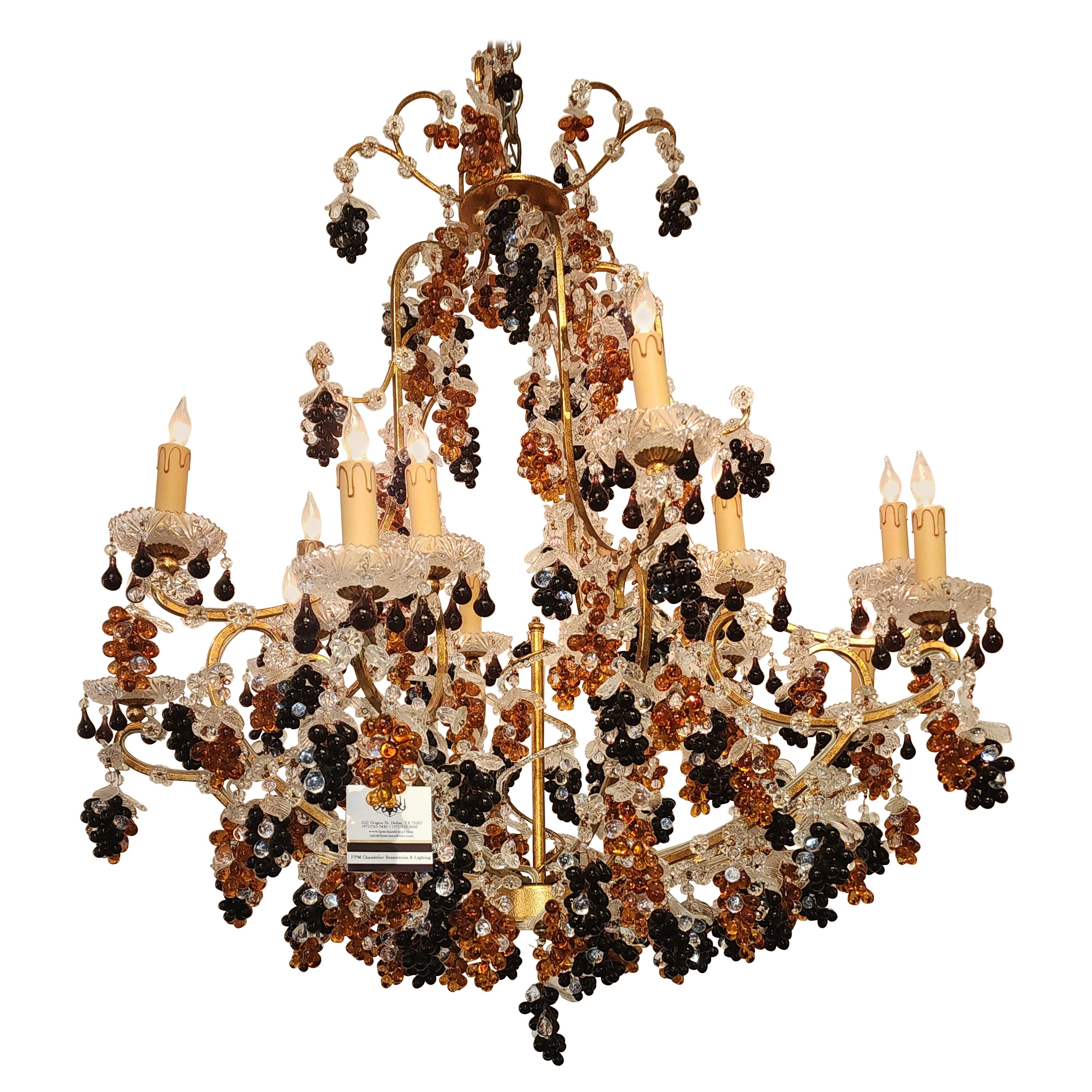 Italian Murano Chandelier For Sale