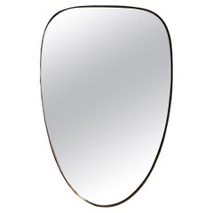 Fontana Arte Mirror Brass Wood Mirrored Glass, 1950, Italy