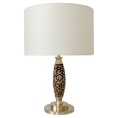 Lampada da tavolo in bronzo di Luciano Frigerio, 1970 circa, Italia