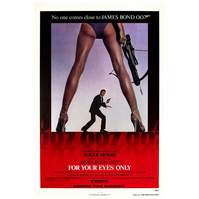 James Bond 'For Your Eyes Only' Original Vintage Movie Poster, 1981