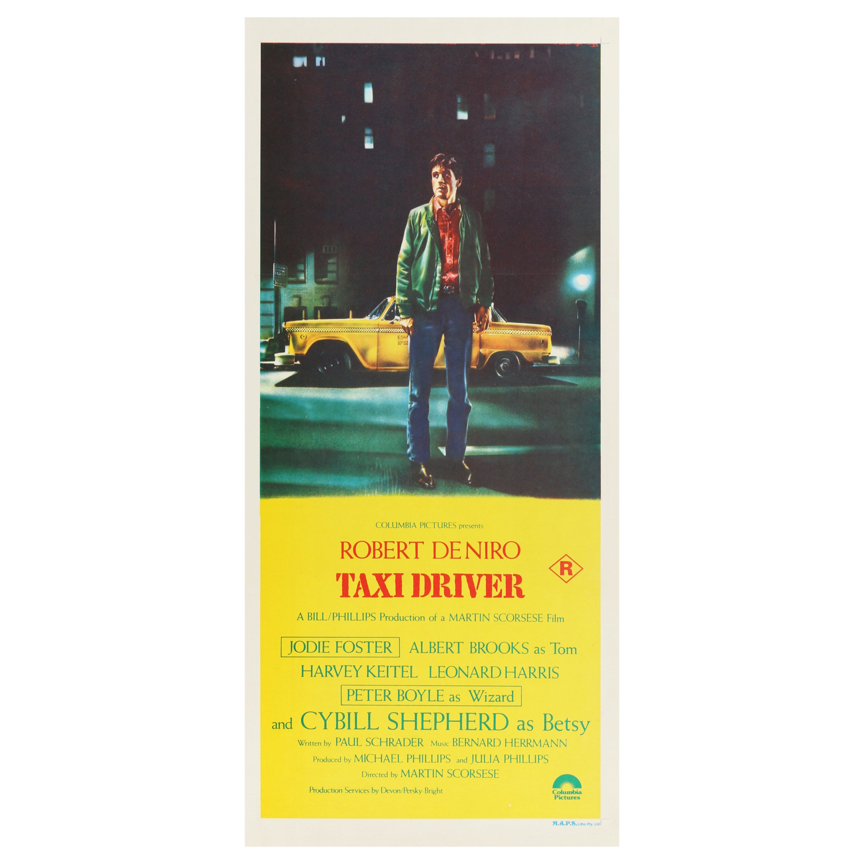 'Taxi Driver' Original Vintage Movie Poster, Australian, 1976