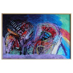 Calman Shemi " Dialogue " Tapestry, circa 1980