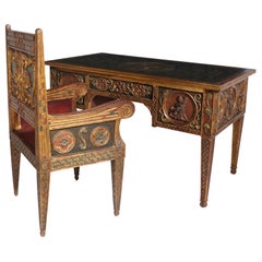 Italian Antique Desk and Chair