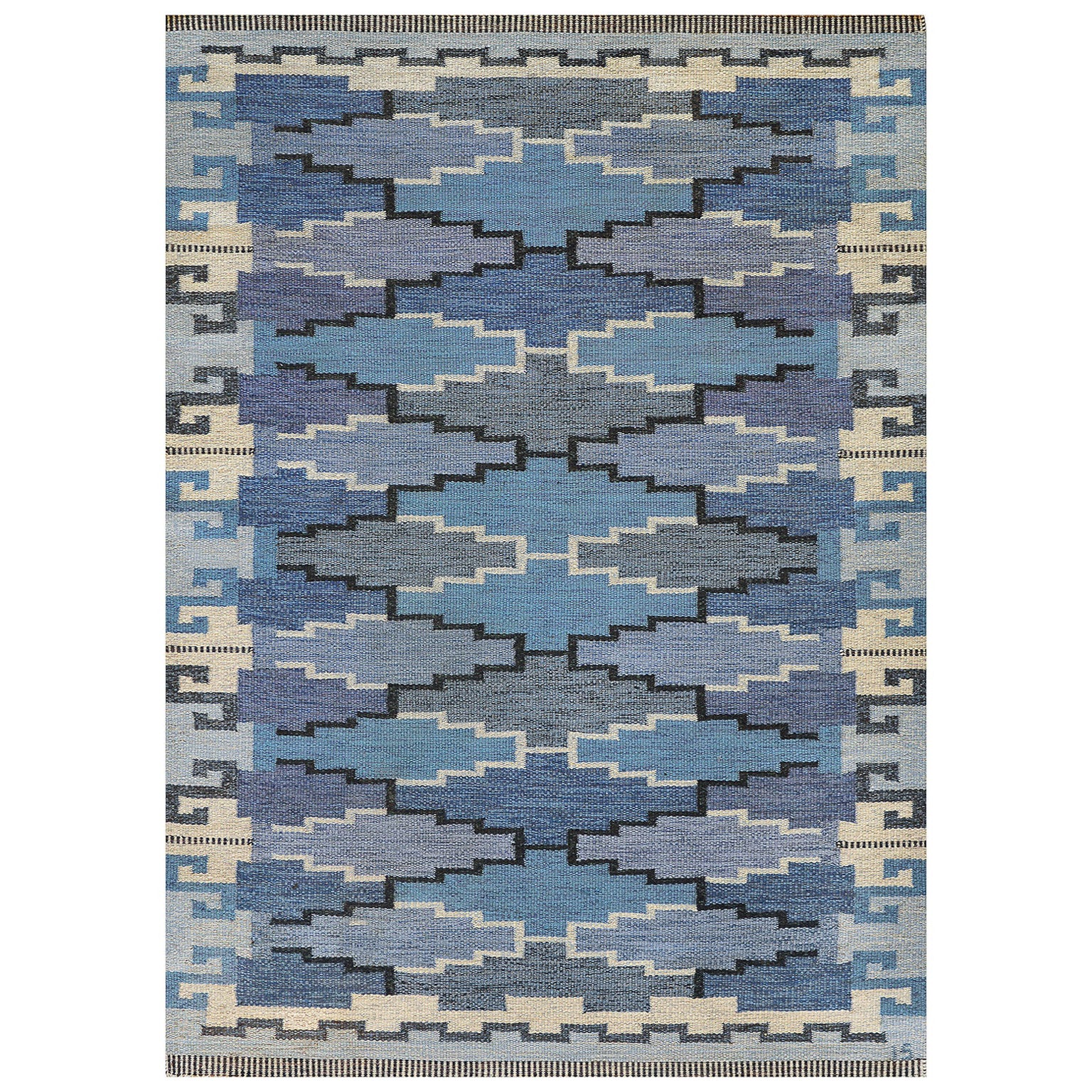 Mid-20th Century Swedish Rug Signed by Ingegerd Silow For Sale