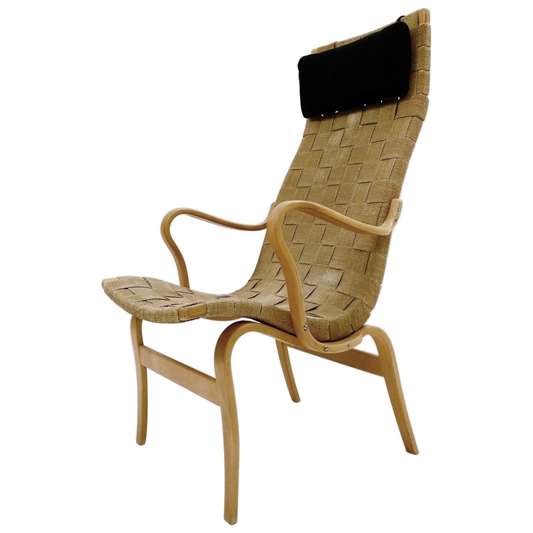 Mid Century Scandinavian easy chairs model "Eva hög" by Bruno Mathsson