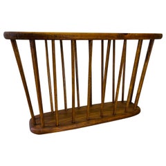 Oval Wood Magazine Rack