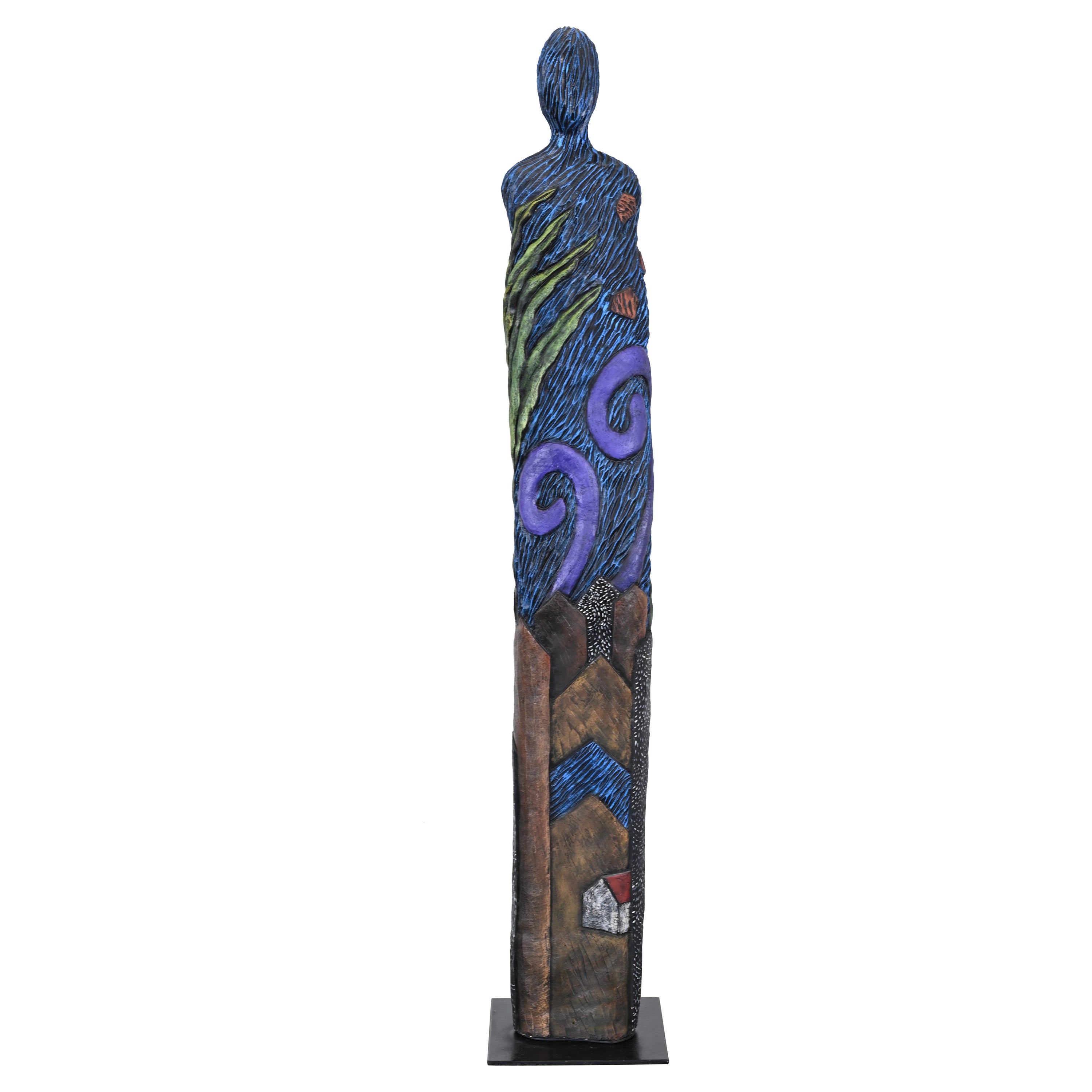 Stoneware TOTEM or Sculpture by Christine Federighi, 1997