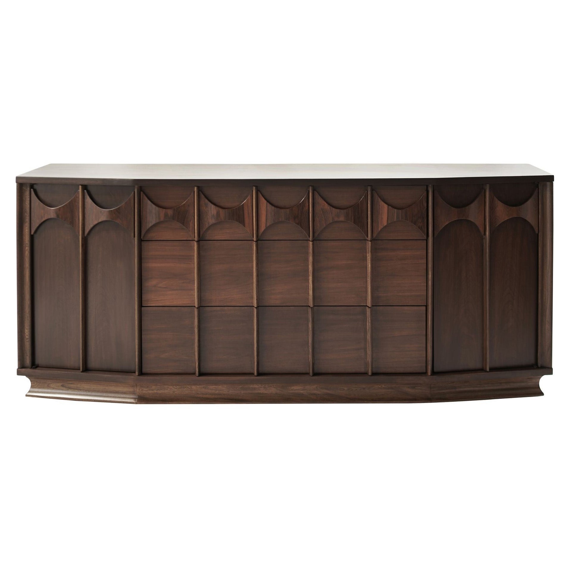 Kent Coffey Perspecta Collection Walnut and Rosewood Dresser, C. 1950s