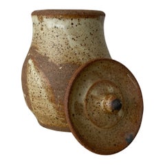 20th Century Handmade Ceramic Jar and Lid