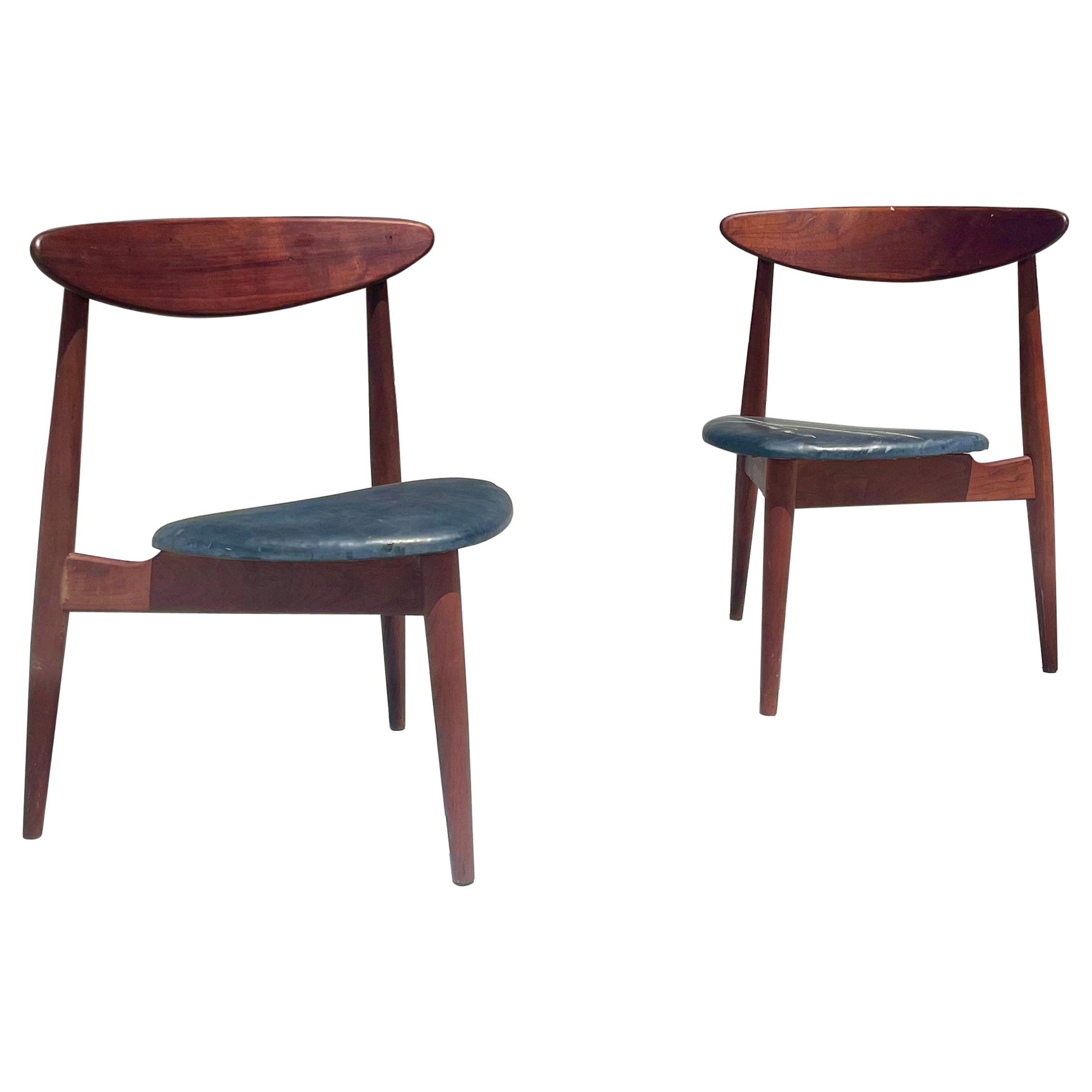 1960s Mid Century Diamond Shape Chairs