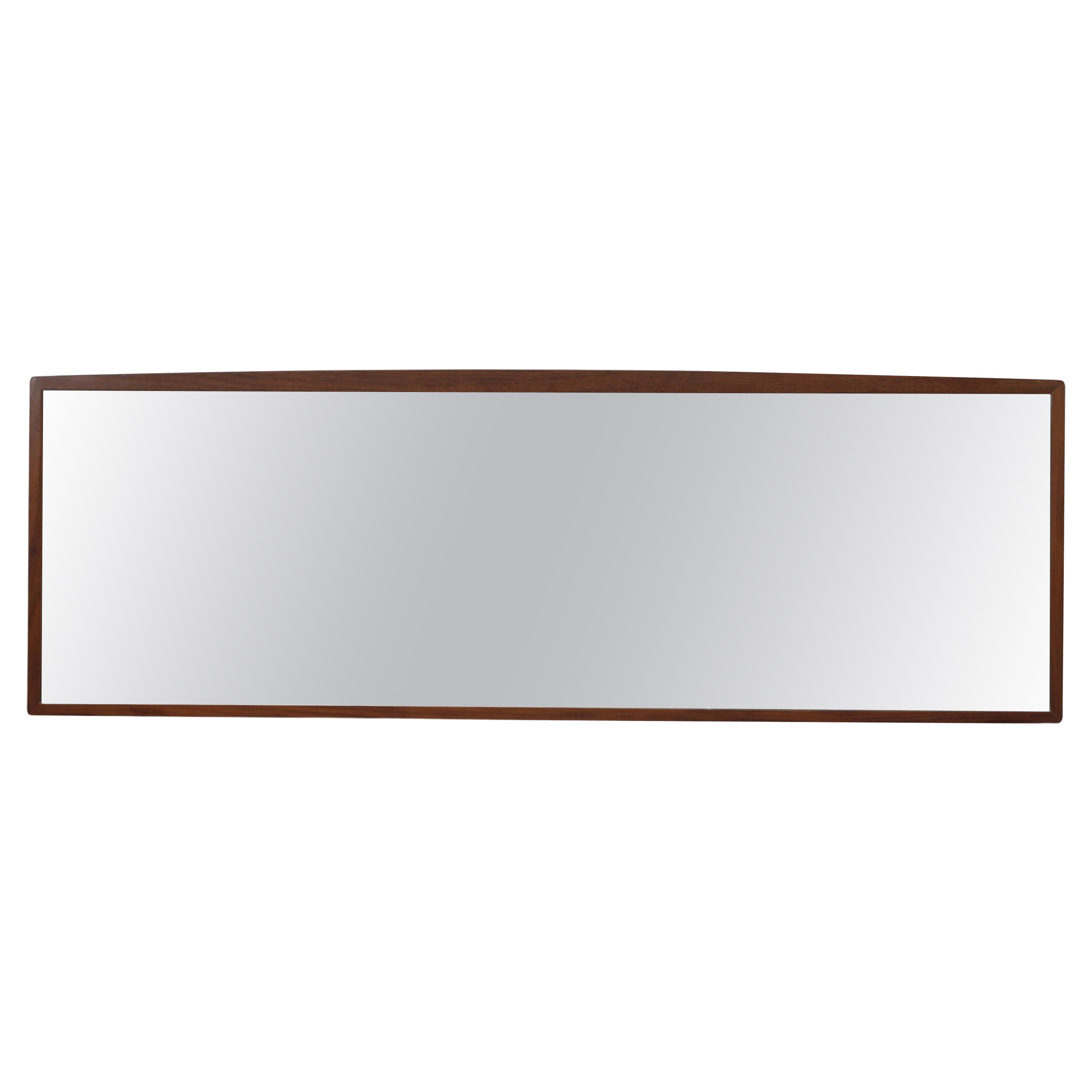 Miroir scandinave moderne du milieu du siècle dernier en bois de rose