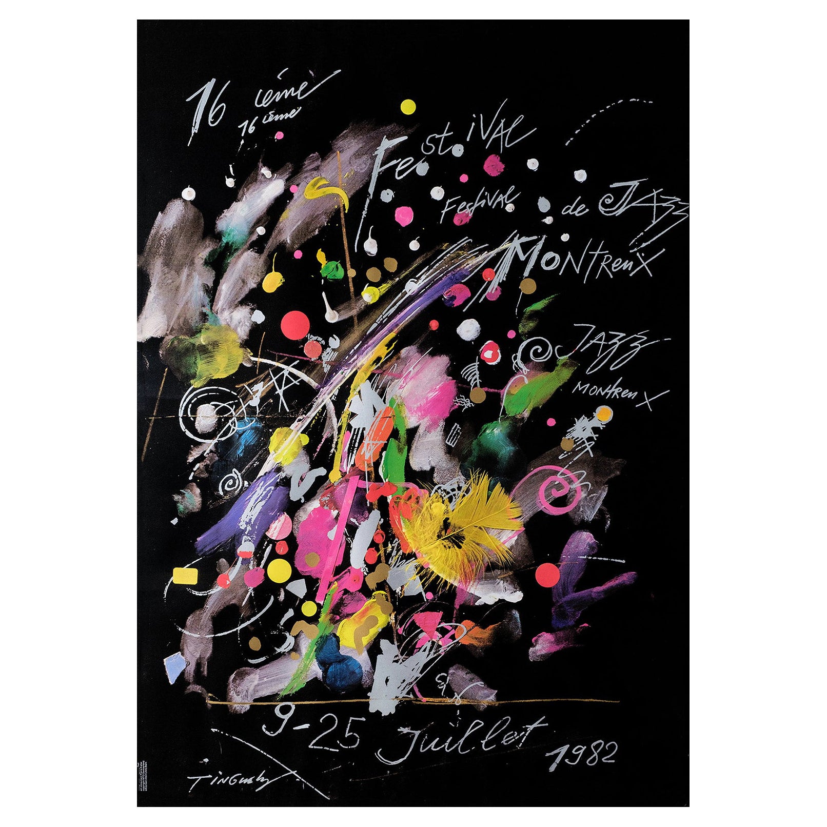 Jean Tinguely, Montreux Jazz Festival 1982, Silkscreen For Sale