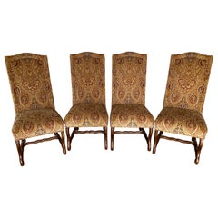 Set of 4 Os De Mouton High Back Dining Chairs