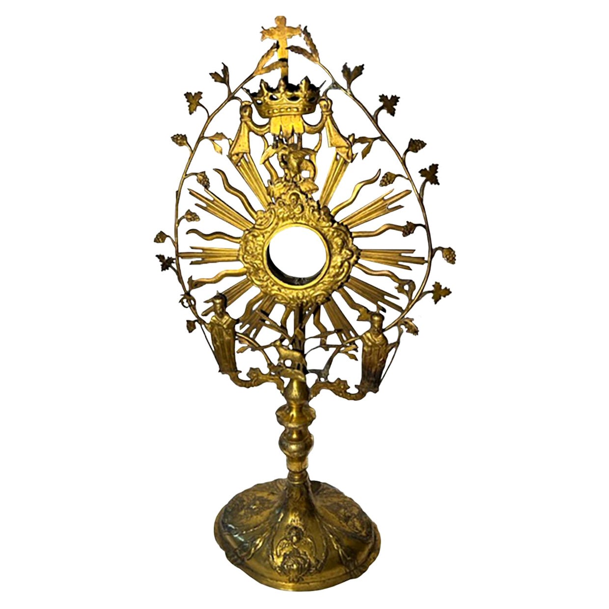 Monstrance italienne dorée de la fin du XVIIIe siècle