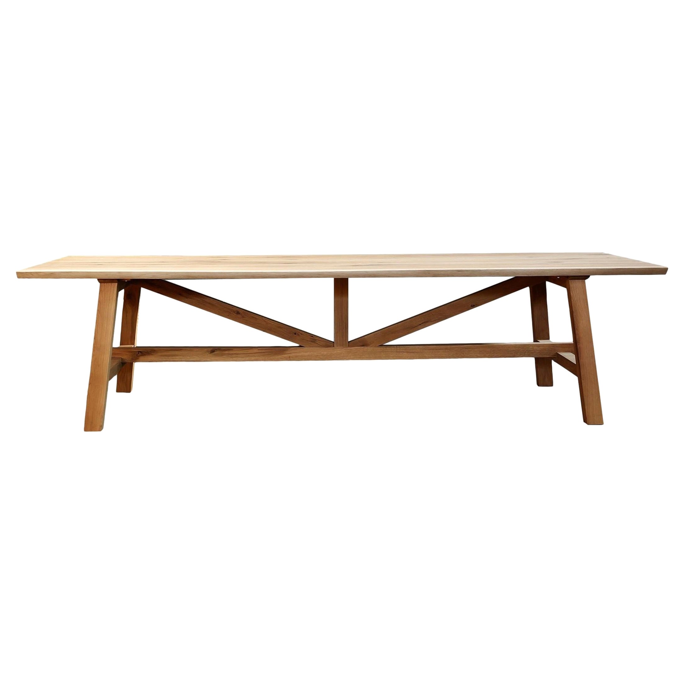 14' - 9" Dining Table in Natural Oak For Sale