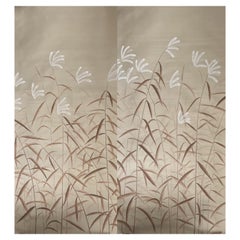 Reeds Wallpaper Hand Painted Wallpaper on slub silk