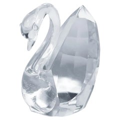 Crystal Swan Paperweight by Shannon Crystal Designs