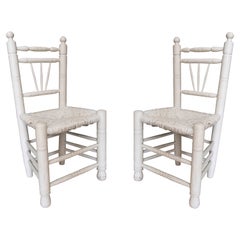 1970s Pair of White Chairs with Enea Seating
