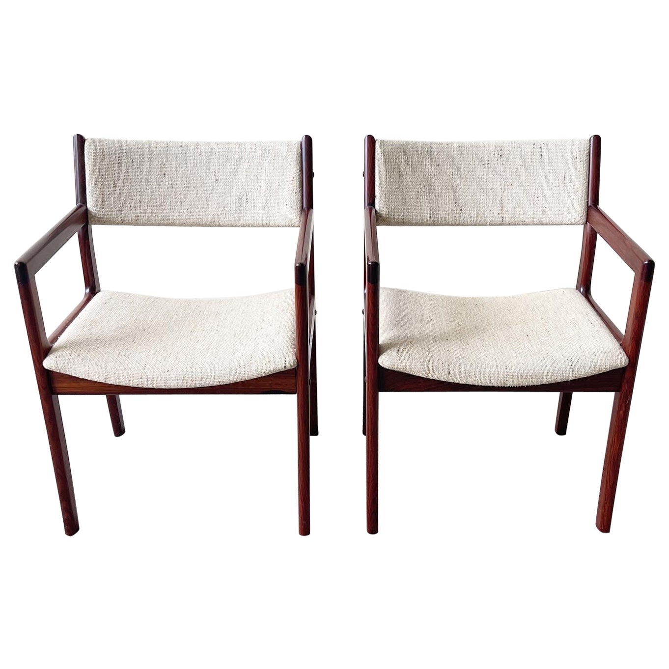 Set of Four Mid Century Modern Tripod Chairs at 1stDibs