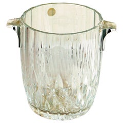 Italian 1970s Martini Crystal Glass Ice Bucket